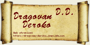 Dragovan Deroko vizit kartica